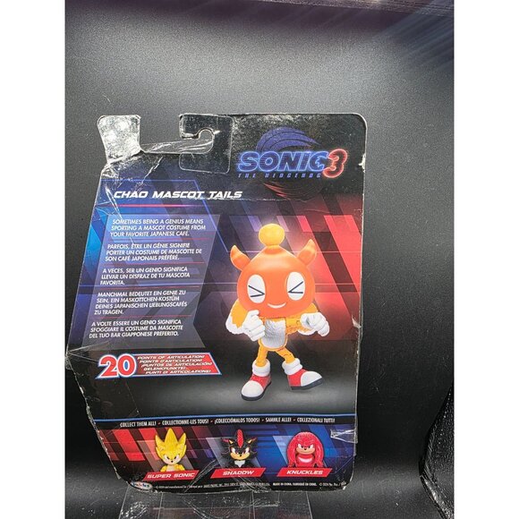 Sonic The Hedgehog 3 Chao Mascot Tails Figure 20 Points Of Articulation Collecti - Picture 5 of 10